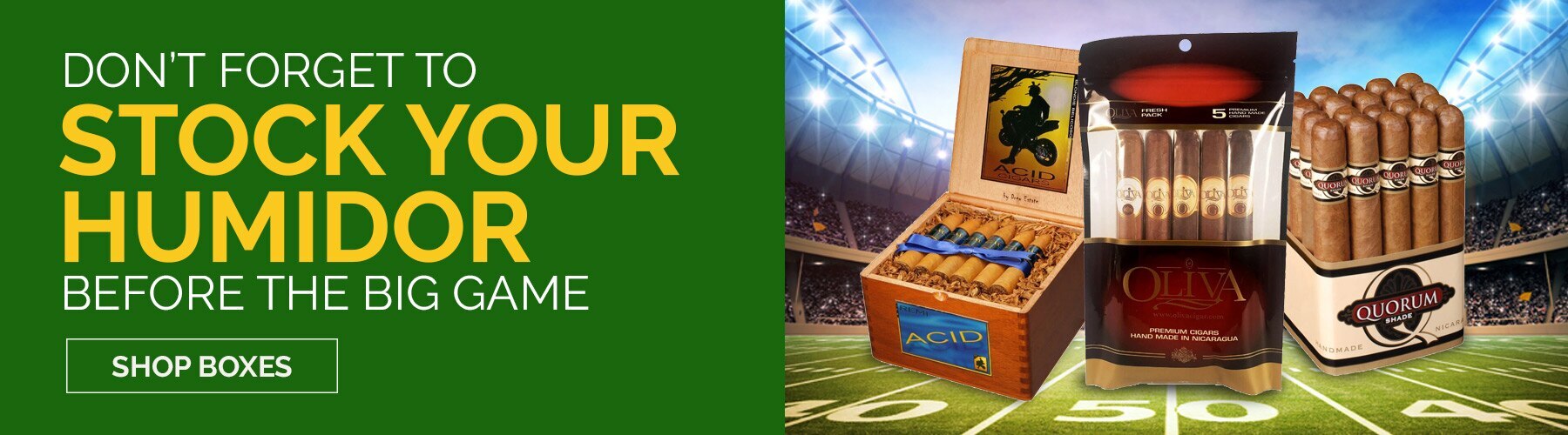 Stock Your Humidor Before Game Day