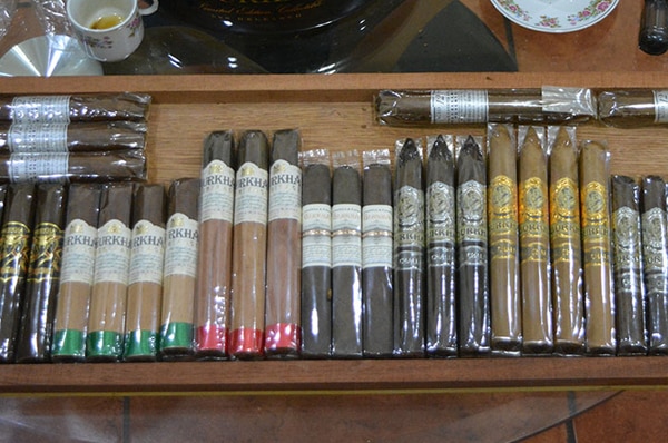 Cigars on a tray